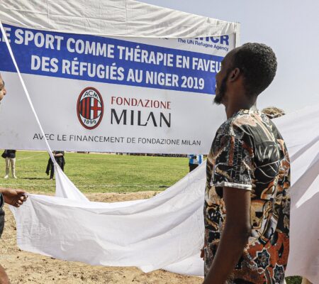 Fondazione Milan and UNHCR together in Niger