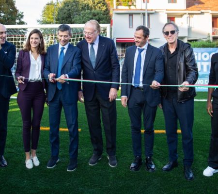 Milan, Snaitech, and Costruiamo il Futuro foundations build a new football field in baggio in less than 150 days